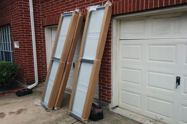 A door in the middle of garage door repair 