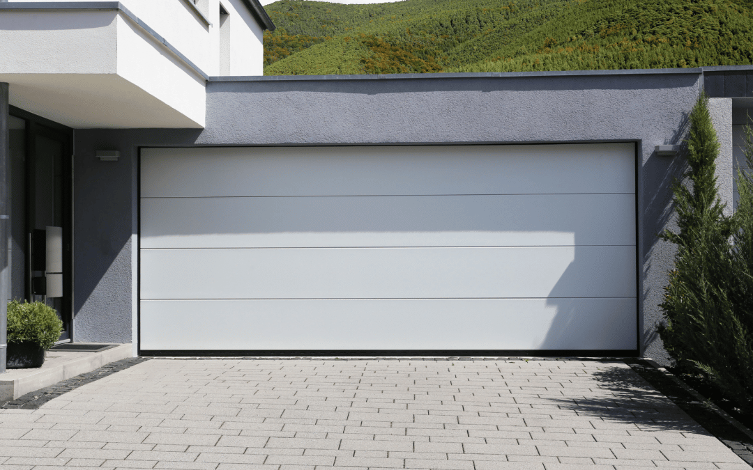 White modern garage door
